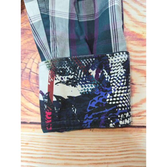 Robert Graham Mens Classic Fit Plaid Dress Shirt Medium - Picture 8 of 9